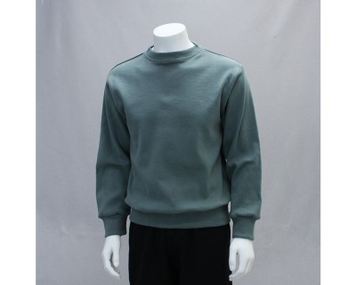 Mens Rib Crew Smokey Teal